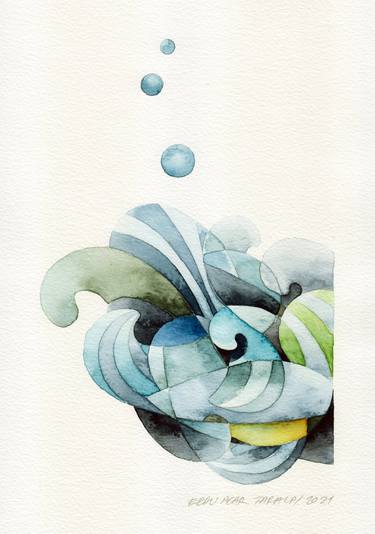 Print of Abstract Water Paintings by Ebru Acar Taralp