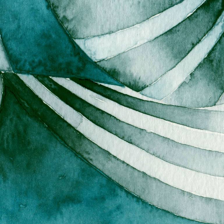 Original Cubism Boat Painting by Ebru Acar Taralp