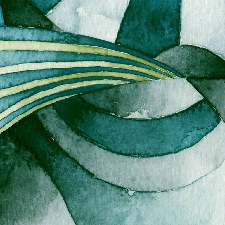 Original Cubism Boat Painting by Ebru Acar Taralp