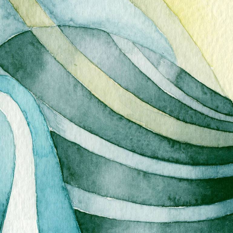Original Cubism Boat Painting by Ebru Acar Taralp