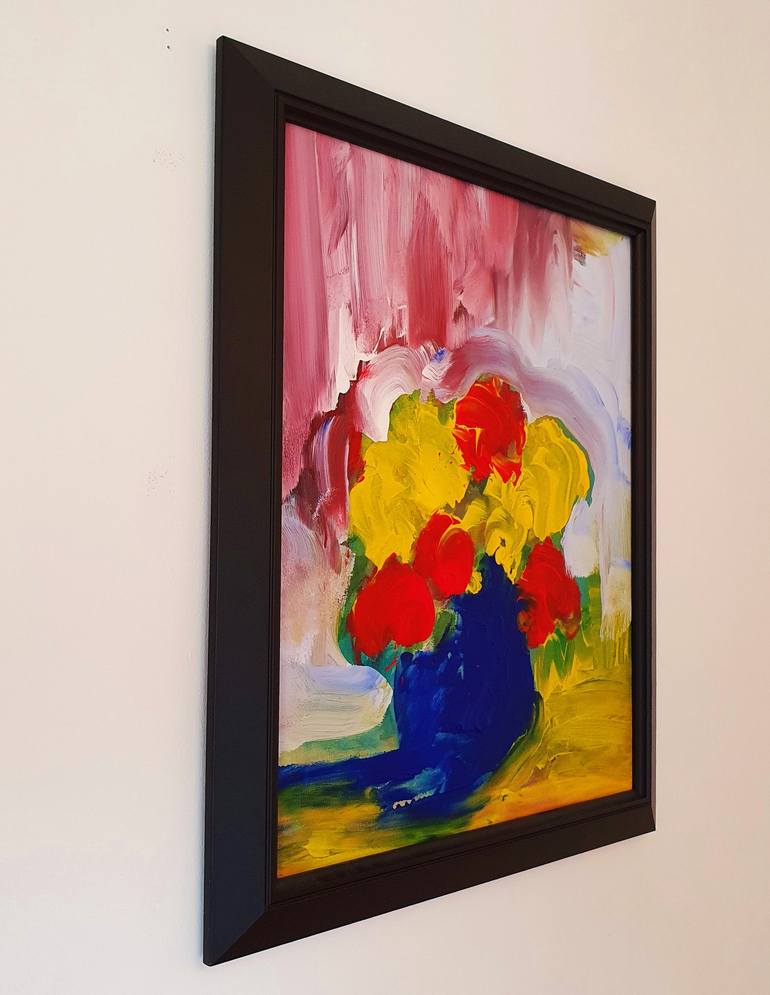 Original Abstract Floral Painting by Patrick Rowan