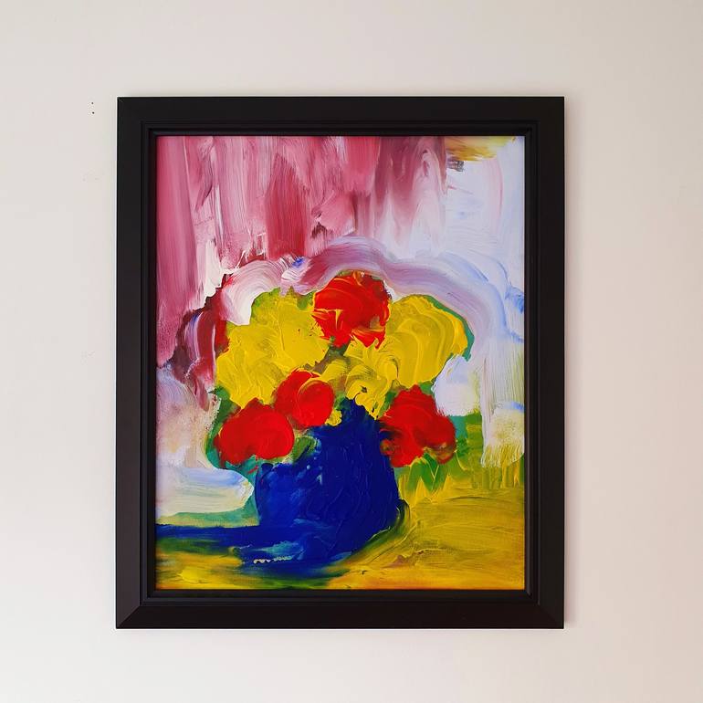 Original Abstract Floral Painting by Patrick Rowan