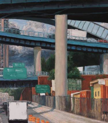 Original Expressionism Cities Paintings by Patty Neal