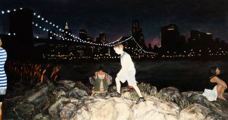 Print of Figurative Cities Paintings by Patty Neal