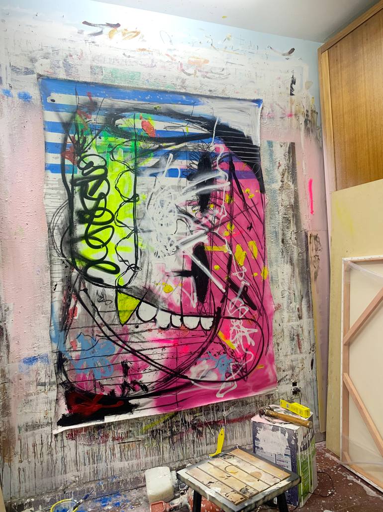 Original Expressionism Abstract Painting by Gabriel Grecco