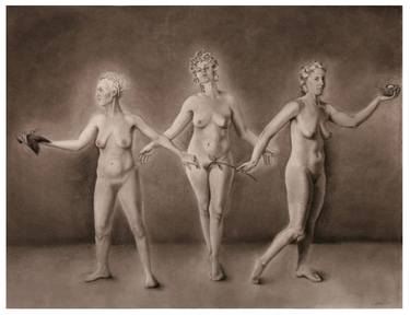 Print of Surrealism Nude Drawings by Lorrie Kempf