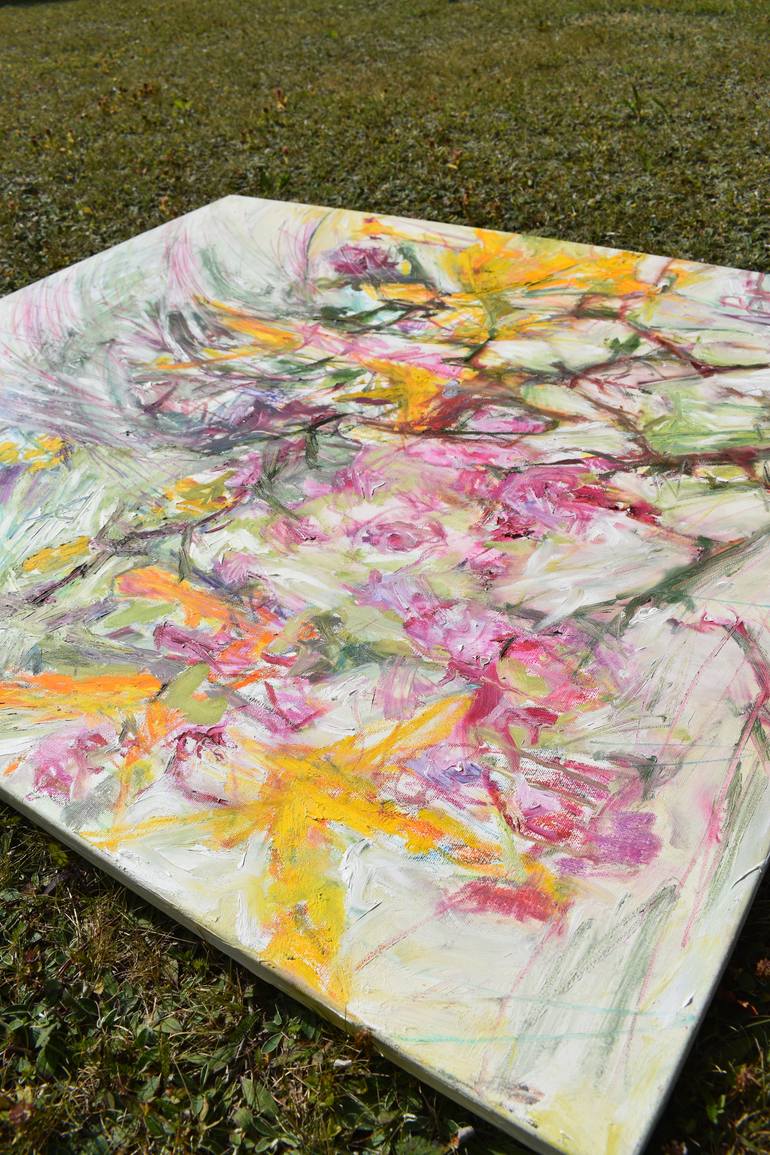 Original Abstract Expressionism Abstract Painting by Birute Nomeda Stankuniene