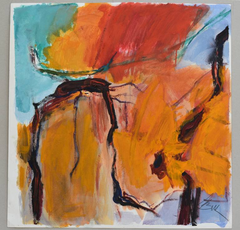 Original Abstract Expressionism Abstract Painting by Birute Nomeda Stankuniene