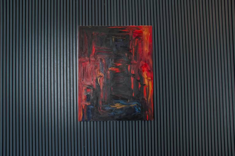 Original Abstract Expressionism Abstract Painting by Birute Nomeda Stankuniene
