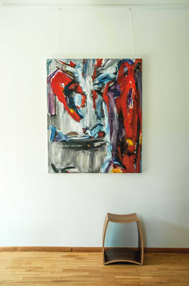 Original Abstract Expressionism Abstract Painting by Birute Nomeda Stankuniene