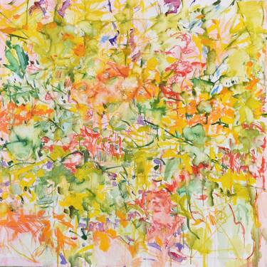 Print of Abstract Floral Paintings by Birute Nomeda Stankuniene