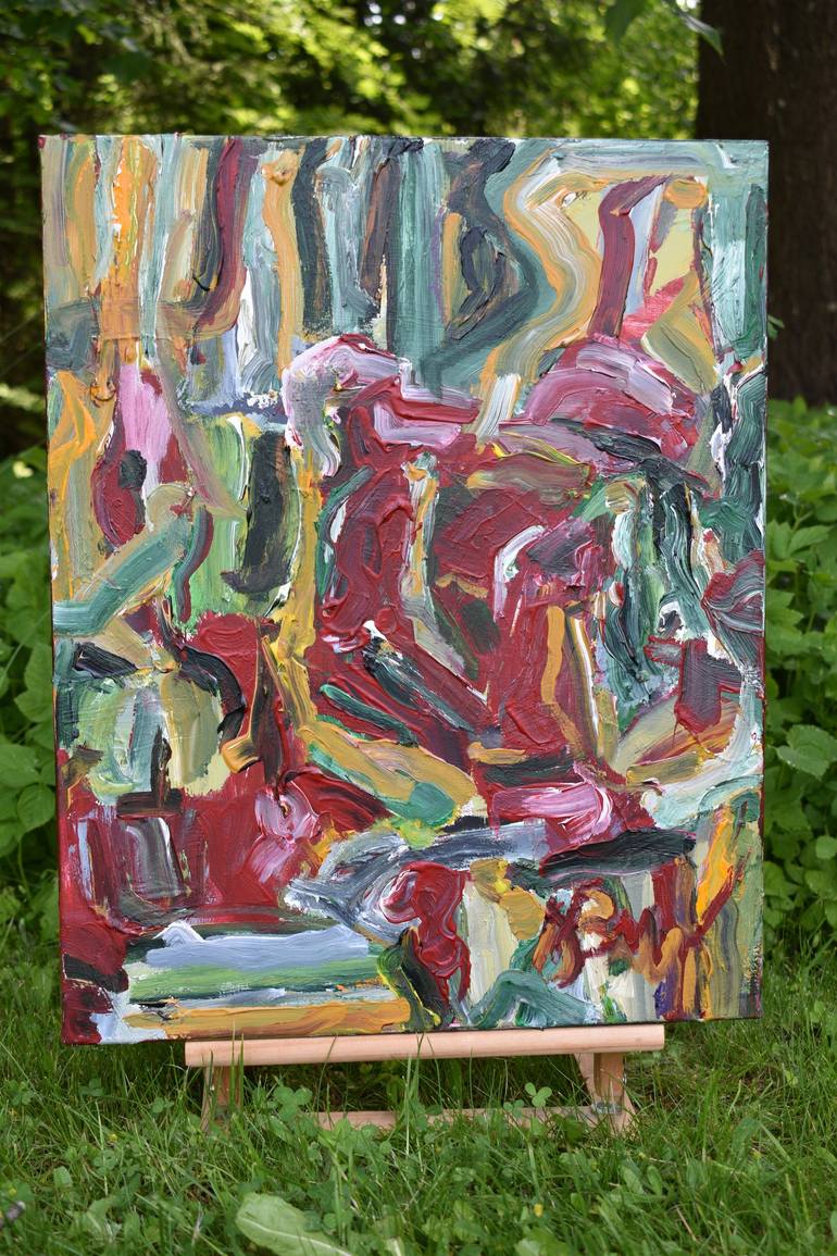 Original Abstract Painting by Birute Nomeda Stankuniene