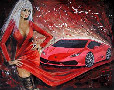 Original Figurative Car Paintings by Dita Omuri