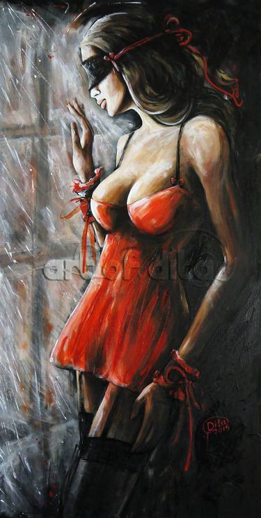 Original Figurative Erotic Paintings by Dita Omuri