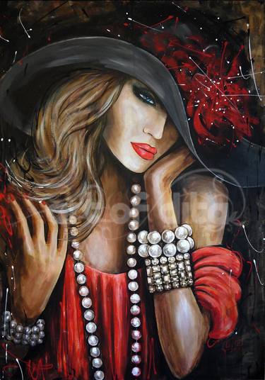 Original Figurative Fashion Paintings by Dita Omuri