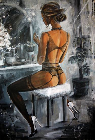 Original Figurative Nude Paintings by Dita Omuri