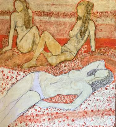 Original Figurative Nude Paintings by Raja Oshi