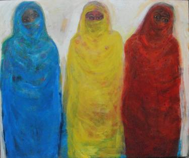 Original Figurative Women Paintings by Raja Oshi