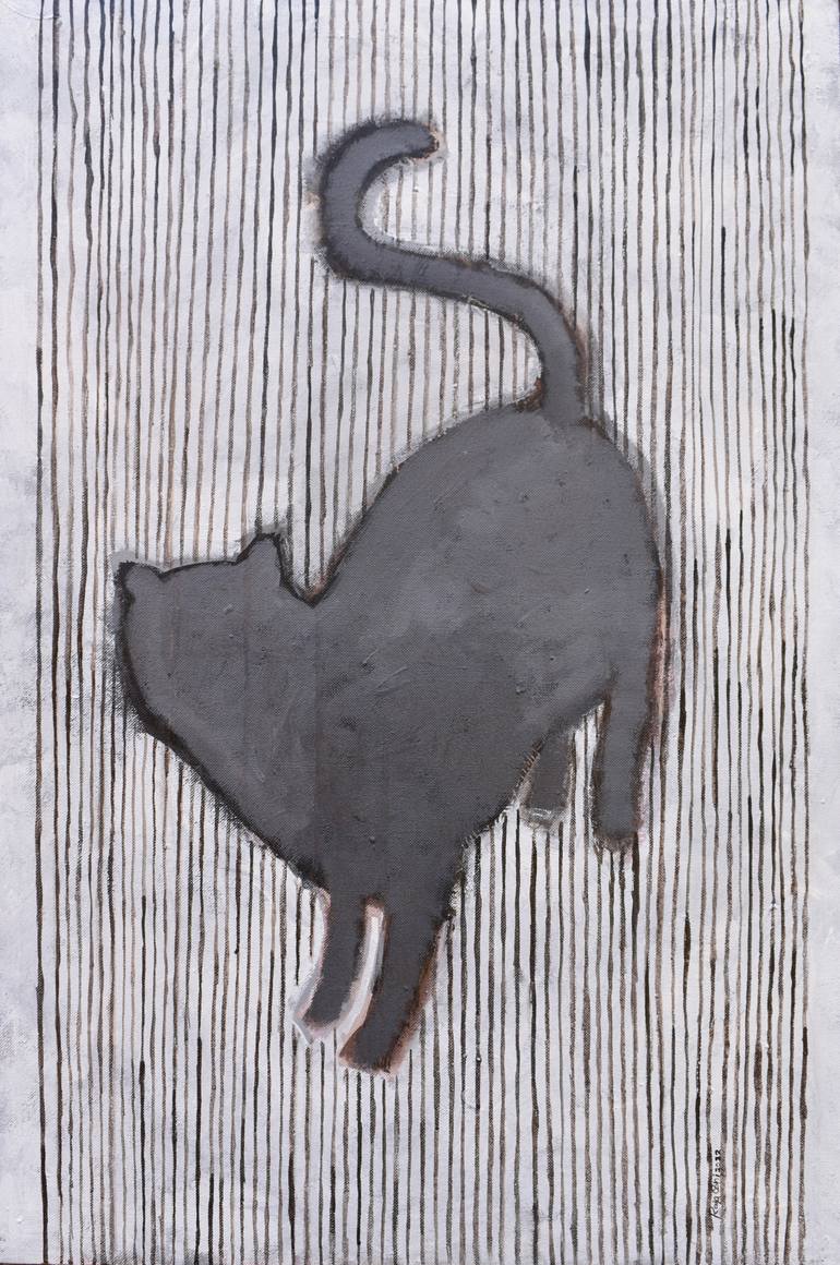 Original Abstract Expressionism Animal Painting by Raja Oshi