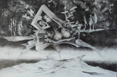 Print of Surrealism Landscape Paintings by Costache Popescu-Ghergani