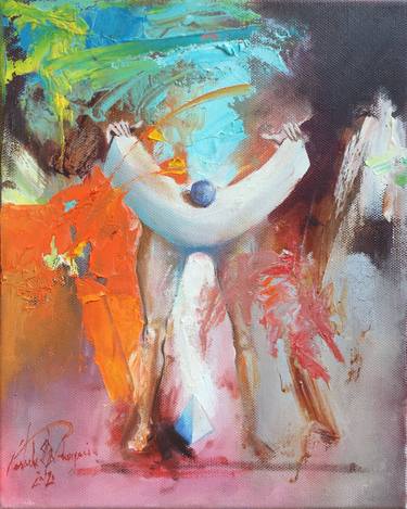 Print of Abstract Nude Paintings by Costache Popescu-Ghergani