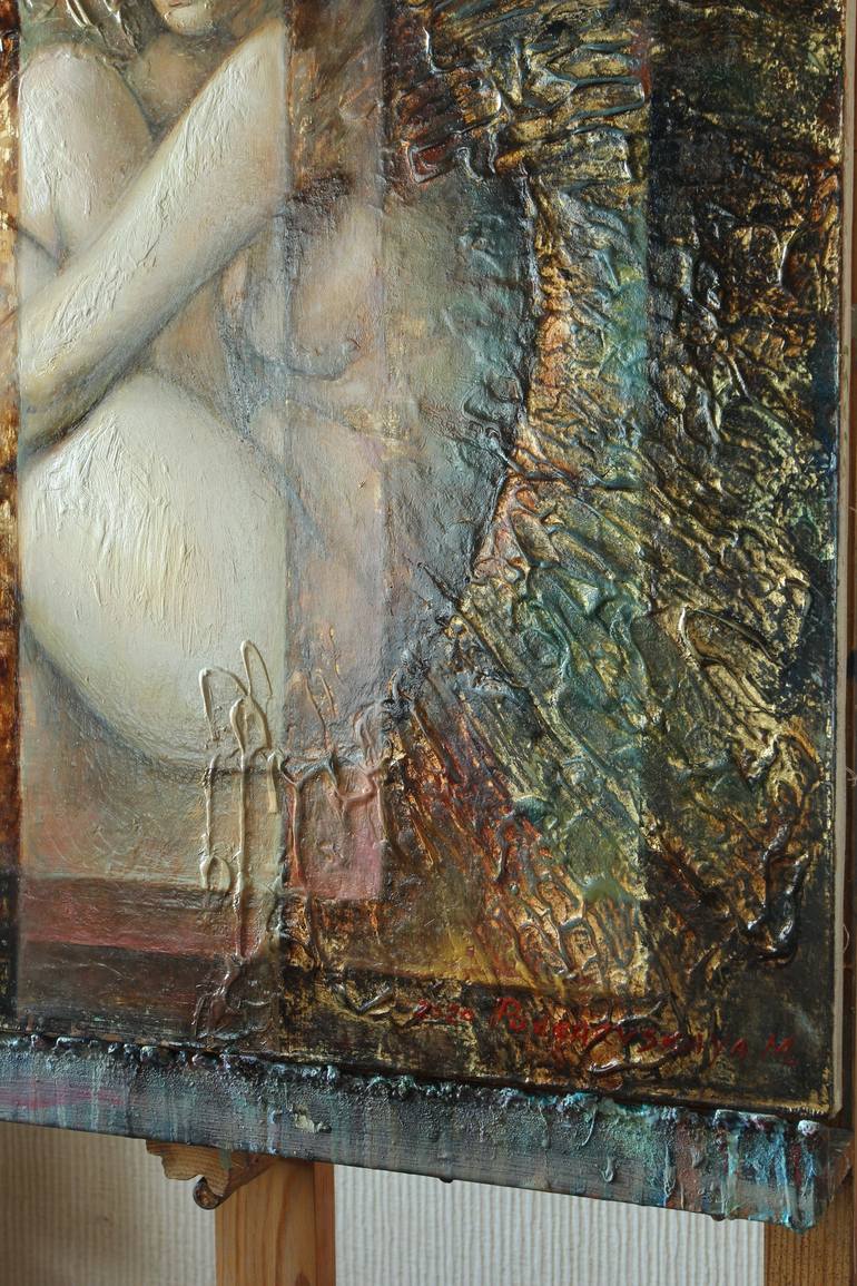 Original Art Deco Nude Painting by Marina Podgaevskaya