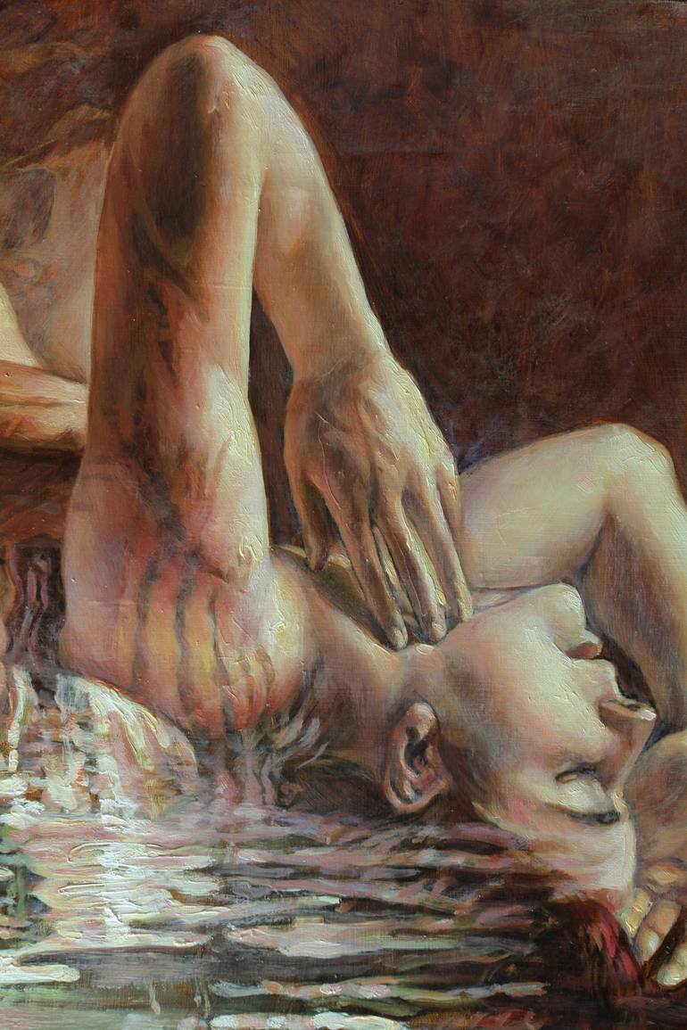 Original Figurative Nude Painting by Marina Podgaevskaya