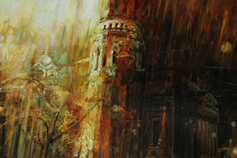 Original Impressionism Architecture Painting by Marina Podgaevskaya