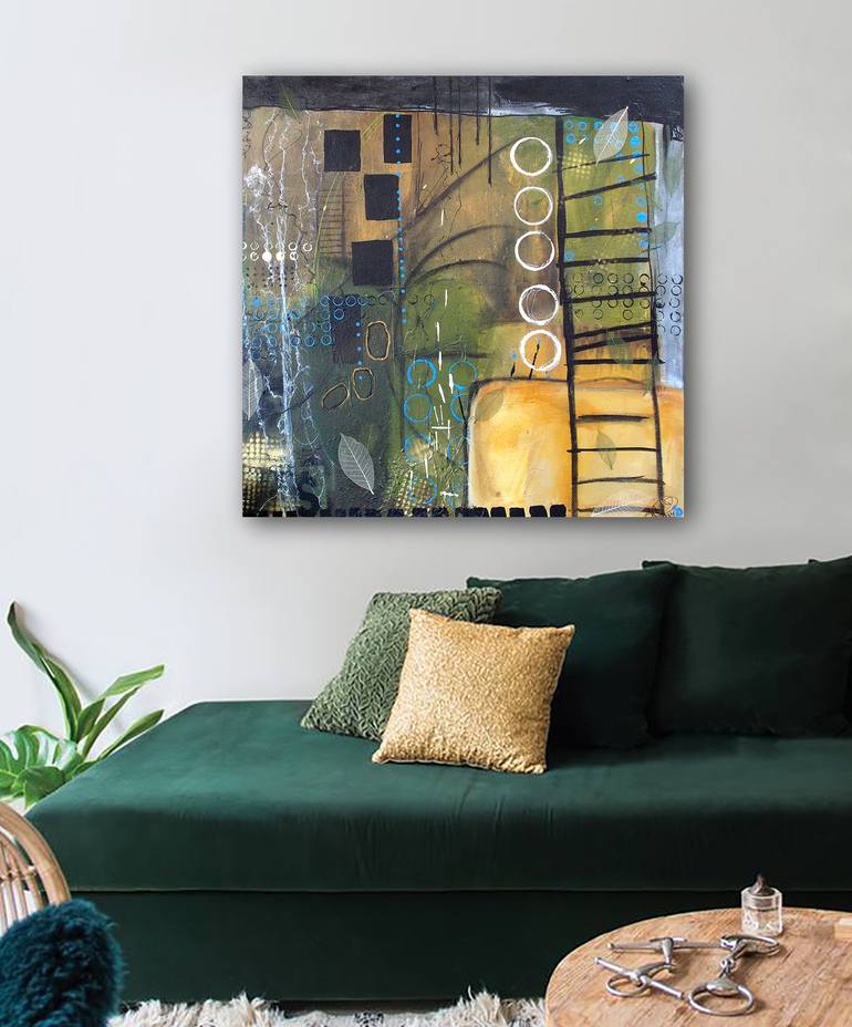 Original Abstract Expressionism Abstract Painting by Lynn Hughes