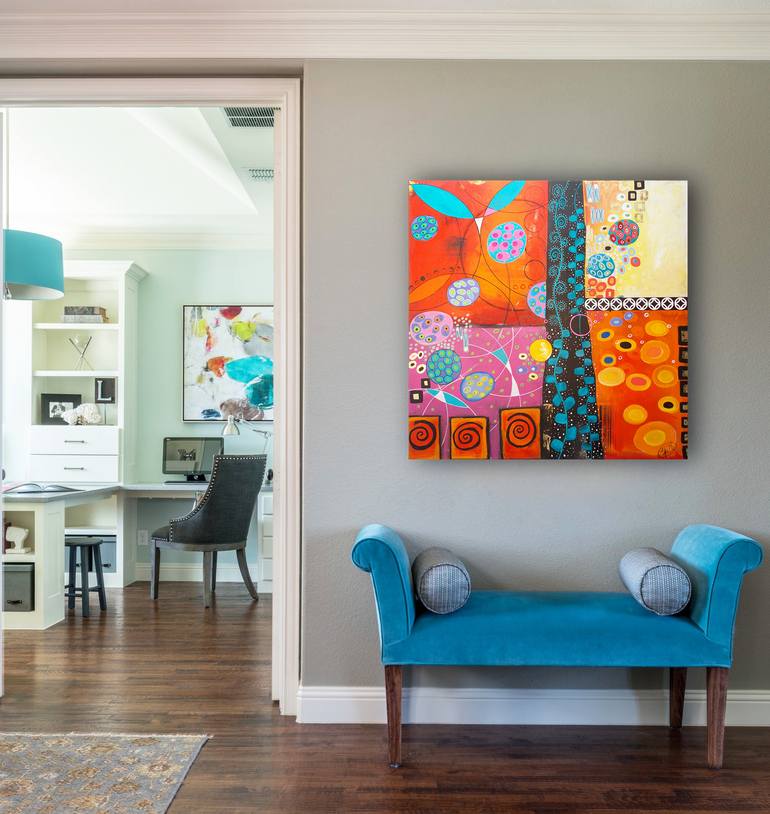 Original Abstract Expressionism Abstract Painting by Lynn Hughes