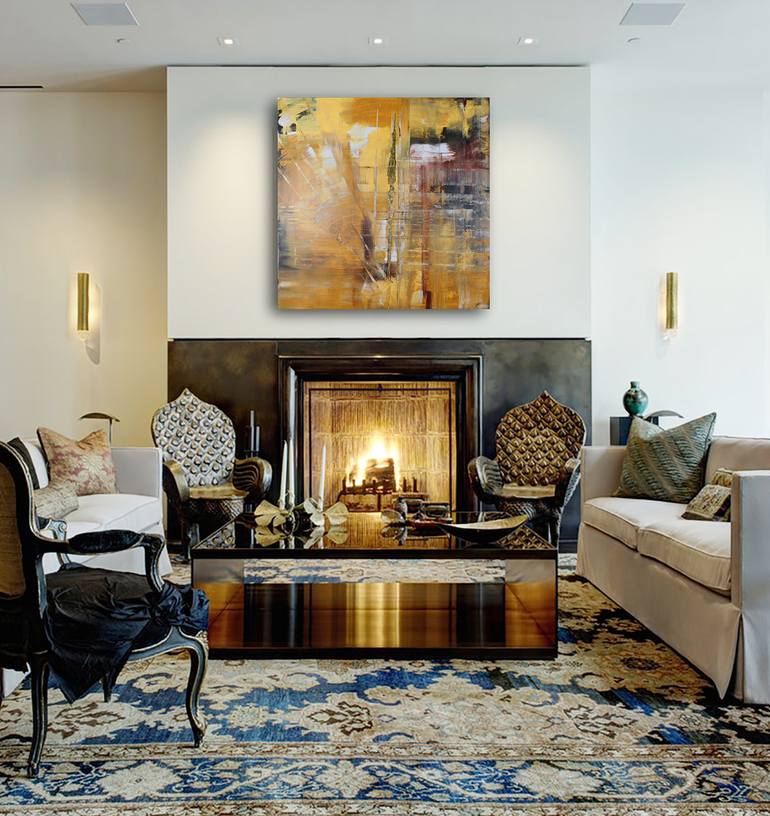 Original Abstract Expressionism Abstract Painting by Lynn Hughes