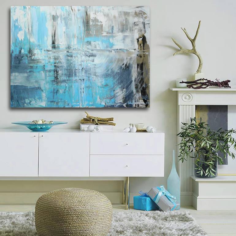 Original Modernism Abstract Painting by Lynn Hughes