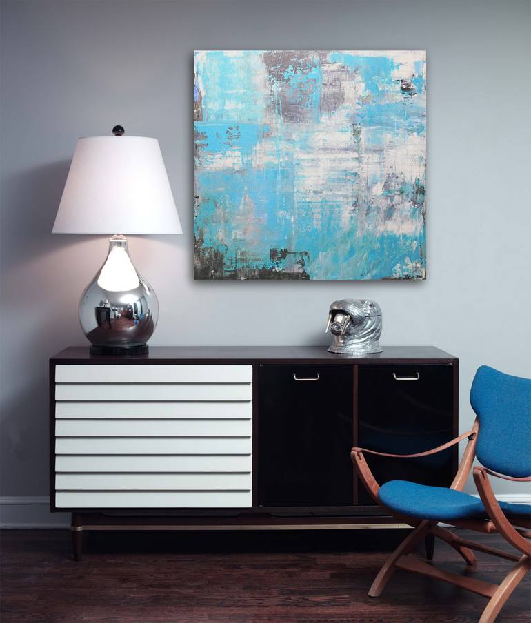 Original Modernism Abstract Painting by Lynn Hughes