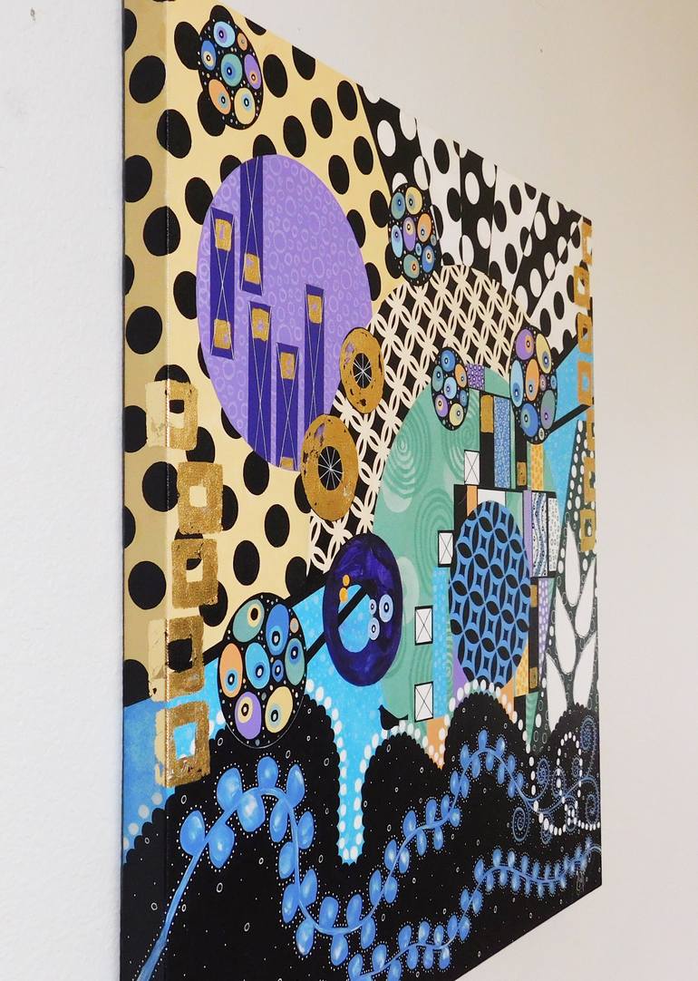 Original Modernism Abstract Painting by Lynn Hughes