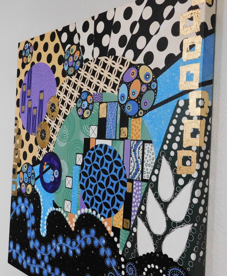 Original Modernism Abstract Painting by Lynn Hughes