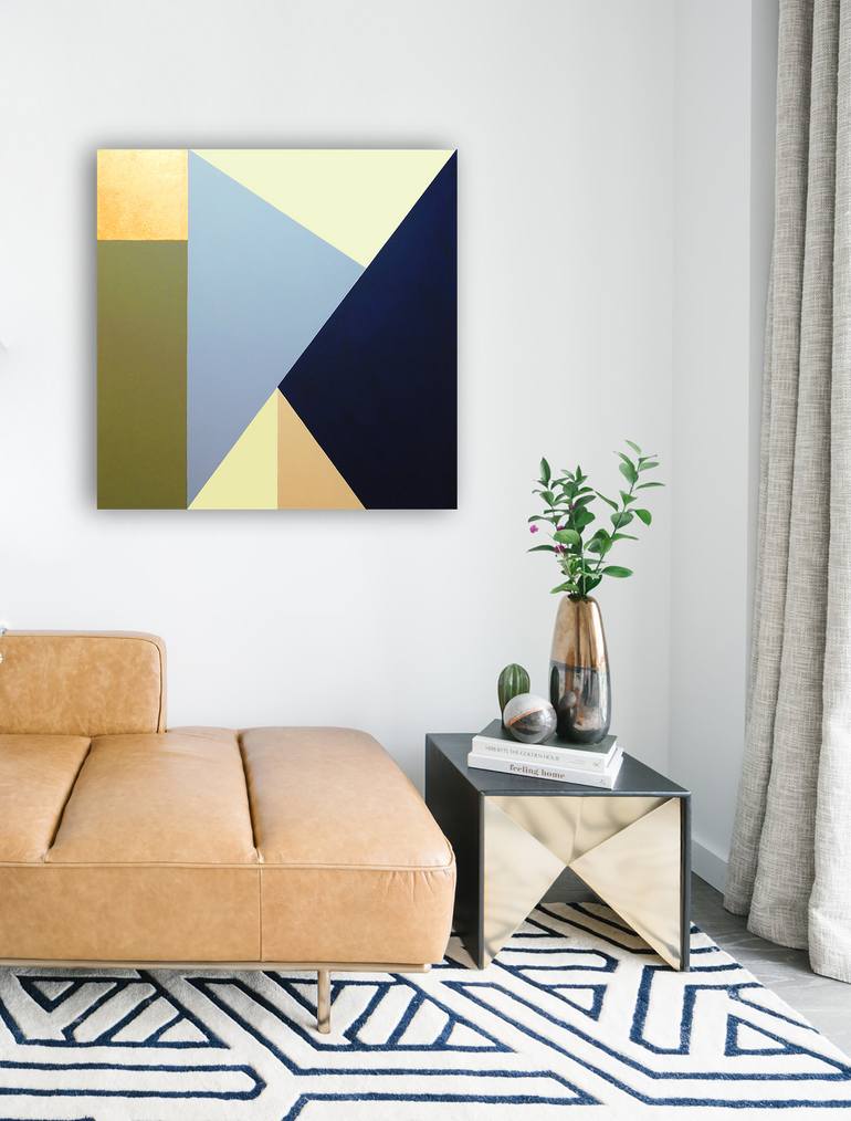 Original Abstract Geometric Painting by Lynn Hughes