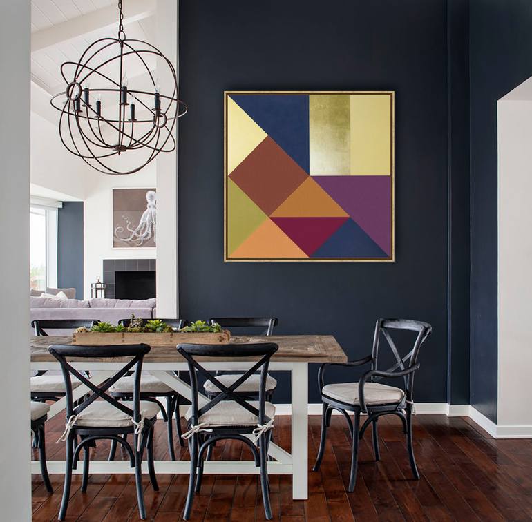 Original Abstract Geometric Painting by Lynn Hughes