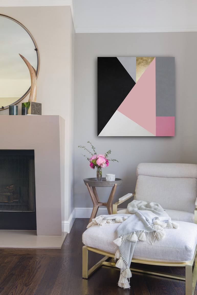 Original Abstract Geometric Painting by Lynn Hughes