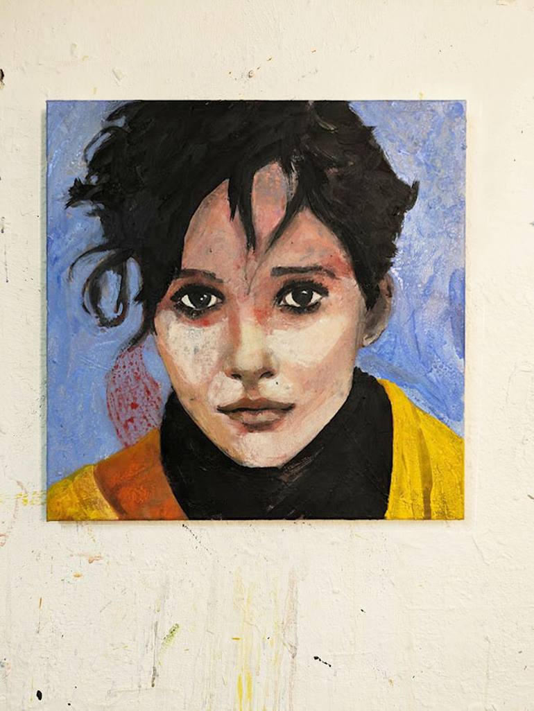 Original Portrait Painting by richard kuhn