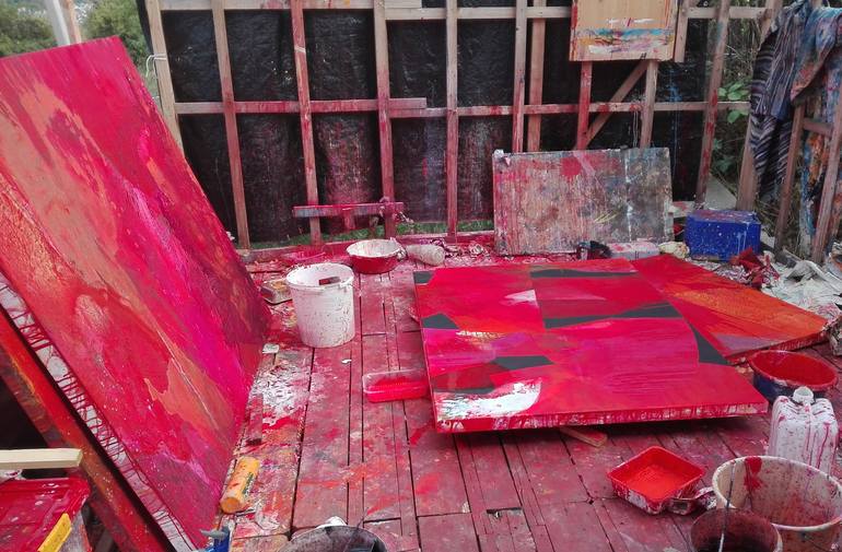 Original Abstract Painting by Richard Kuhn