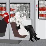 Girl on a train by Isabella Thermes
