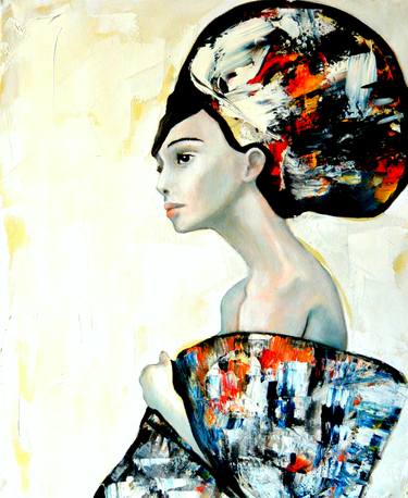 Original Expressionism Women Paintings by Roberto Gutiérrez Currás