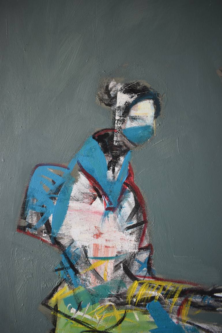 Original Expressionism Women Painting by Roberto Gutiérrez Currás