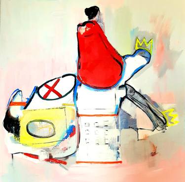 Original Expressionism People Painting by Roberto Gutiérrez Currás