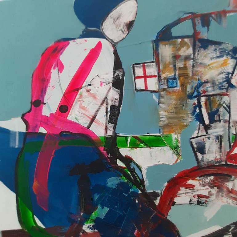 Original Expressionism People Painting by Roberto Gutiérrez Currás