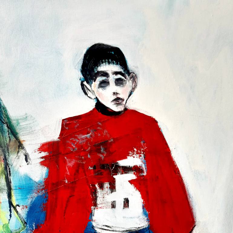 Original Expressionism People Painting by Roberto Gutiérrez Currás