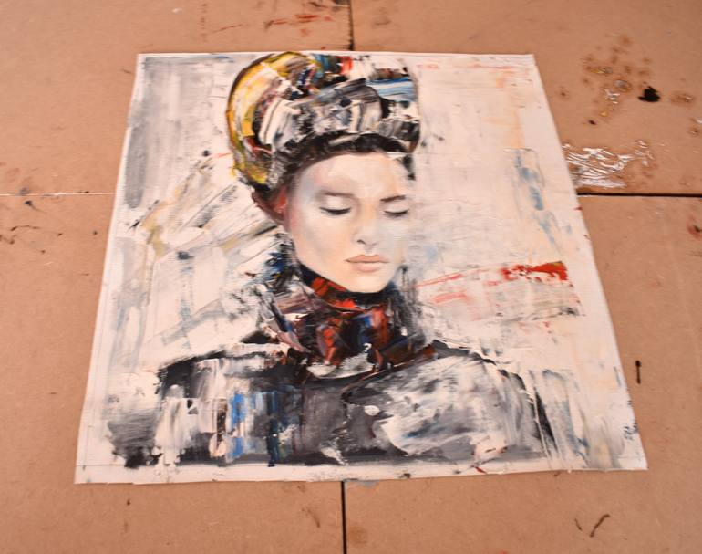 Original Expressionism Women Painting by Roberto Gutiérrez Currás