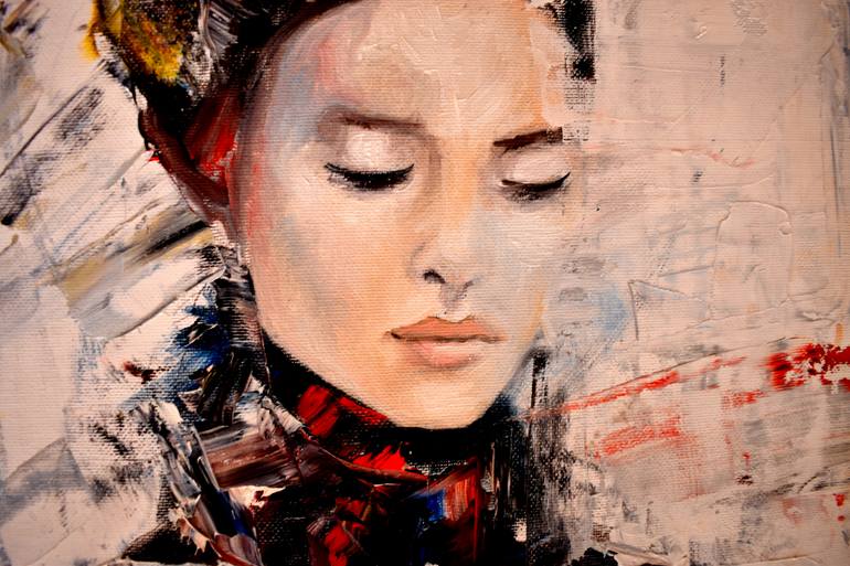 Original Expressionism Women Painting by Roberto Gutiérrez Currás