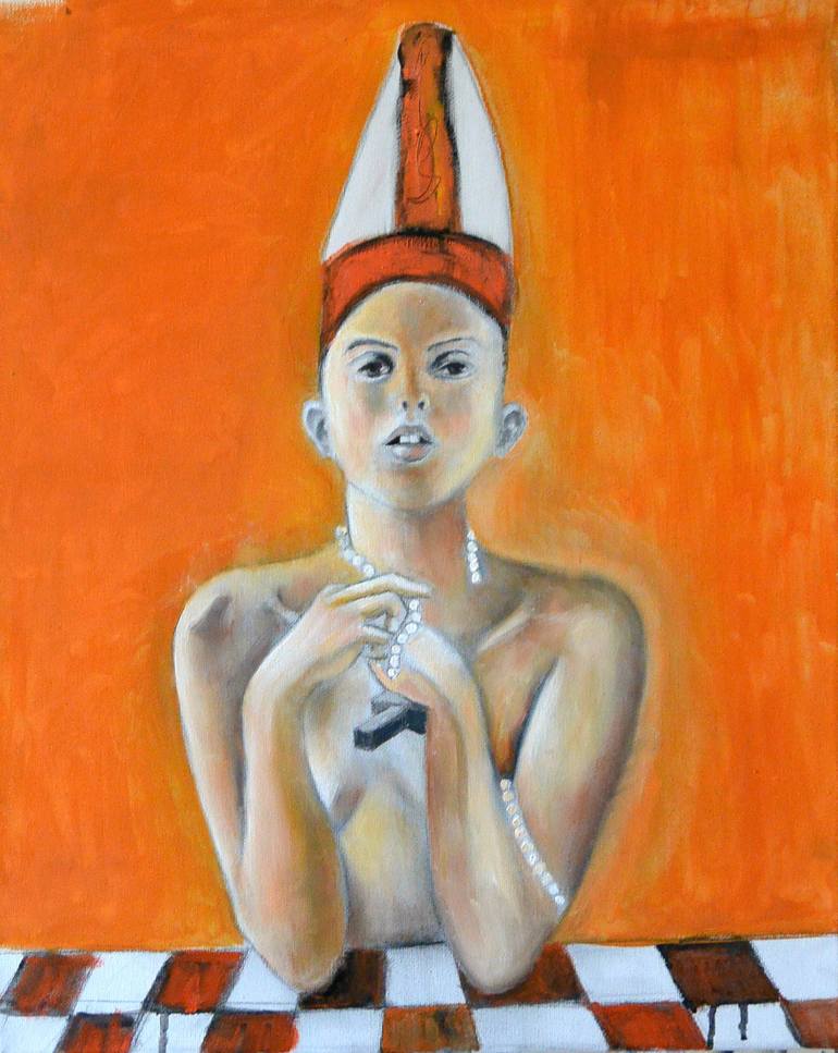 Original expresionismo Women Painting by Roberto Gutiérrez Currás