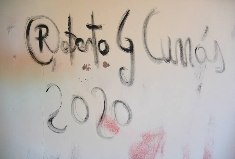 Original Expressionism Pop Culture/Celebrity Painting by Roberto Gutiérrez Currás